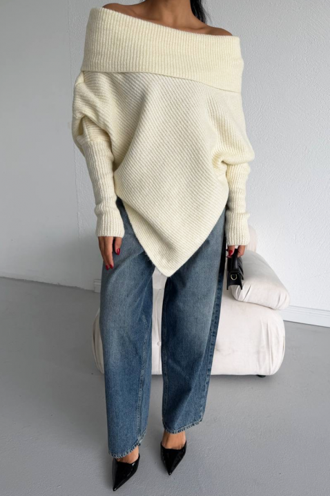 Пуловер FIONDELA ECRU, Цвят: екрю, IVET.BG - Твоят онлайн бутик.