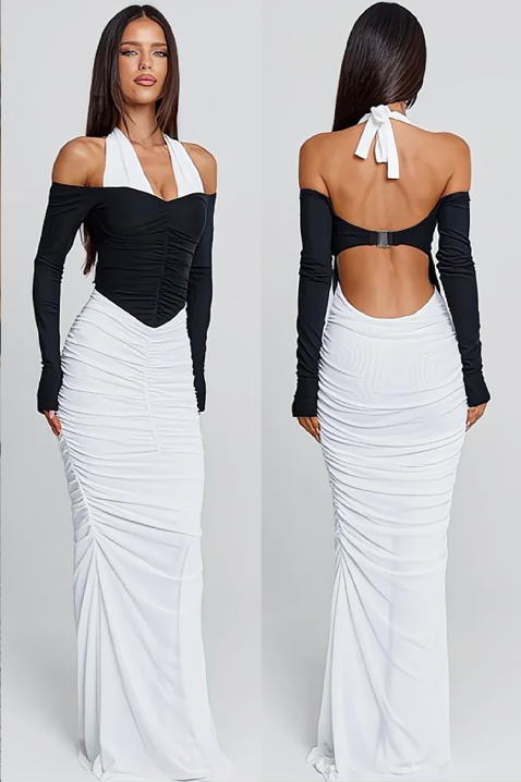 Рокля TIOGEXA, Цвят: черно и бяло, IVET.BG - Твоят онлайн бутик.