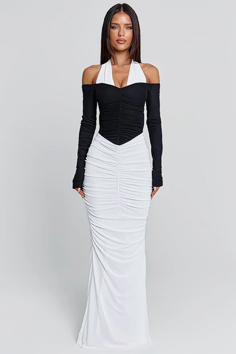 Рокля TIOGEXA, Цвят: черно и бяло, IVET.BG - Твоят онлайн бутик.