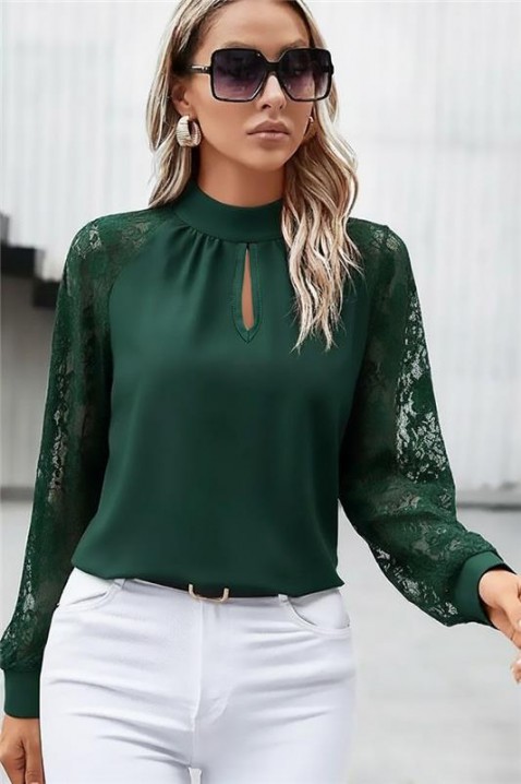 Дамска блуза BRENDOLZA GREEN, Цвят: зелен, IVET.BG - Твоят онлайн бутик.