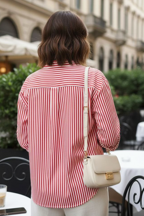 Дамска риза REVRINDA RED, Цвят: червен, IVET.BG - Твоят онлайн бутик.