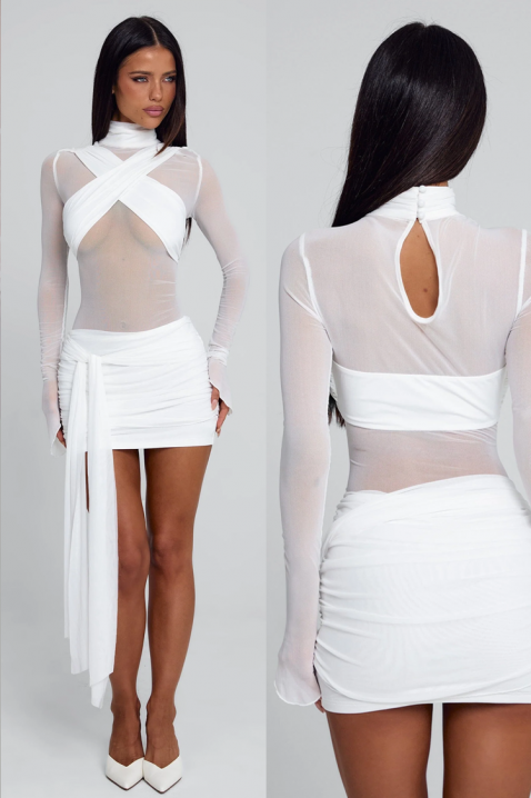 Рокля PRESLAVA, Цвят: бял, IVET.BG - Твоят онлайн бутик.