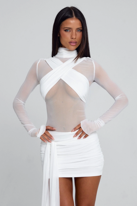 Рокля PRESLAVA, Цвят: бял, IVET.BG - Твоят онлайн бутик.