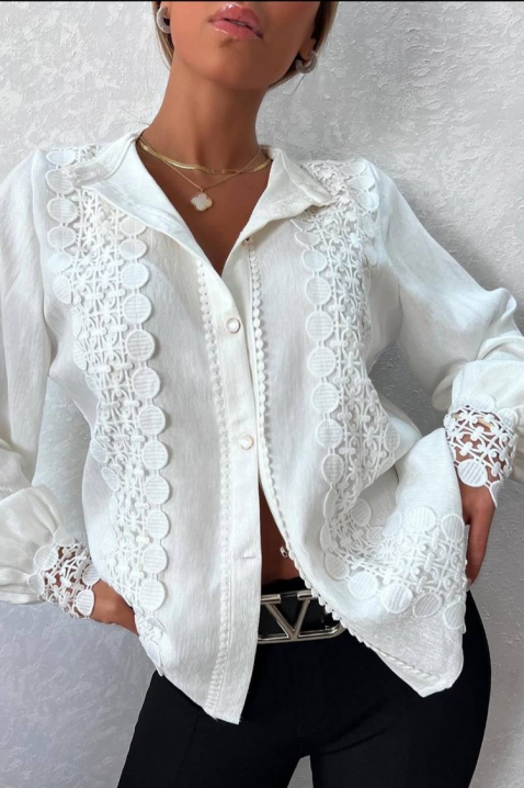 Дамска риза DAFINDA WHITE, Цвят: бял, IVET.BG - Твоят онлайн бутик.