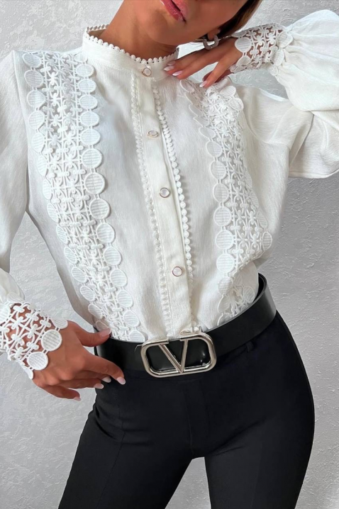 Дамска риза DAFINDA WHITE, Цвят: бял, IVET.BG - Твоят онлайн бутик.