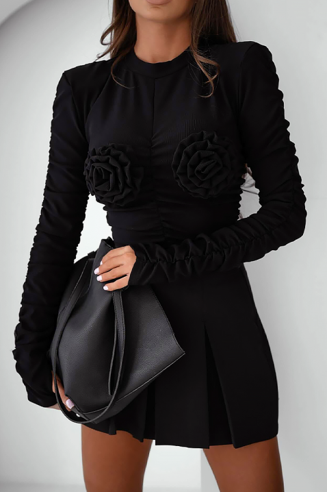 Дамска блуза LUDBELDA BLACK, Цвят: черен, IVET.BG - Твоят онлайн бутик.