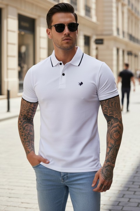 Мъжка тениска MORIFO WHITE, Цвят: бял, IVET.BG - Твоят онлайн бутик.