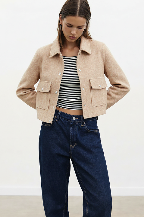 Яке ZRAVELDA BEIGE, Цвят: беж, IVET.BG - Твоят онлайн бутик.