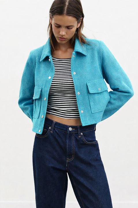 Яке ZRAVELDA TURQUA, Цвят: тюркоаз, IVET.BG - Твоят онлайн бутик.