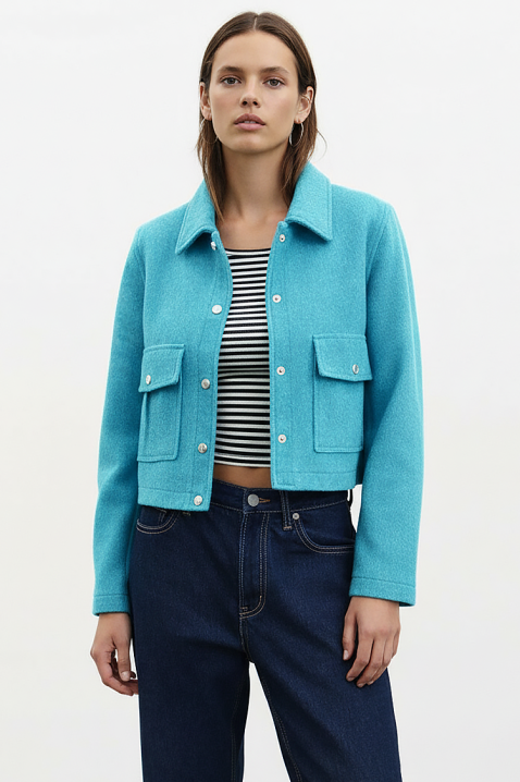 Яке ZRAVELDA TURQUA, Цвят: тюркоаз, IVET.BG - Твоят онлайн бутик.