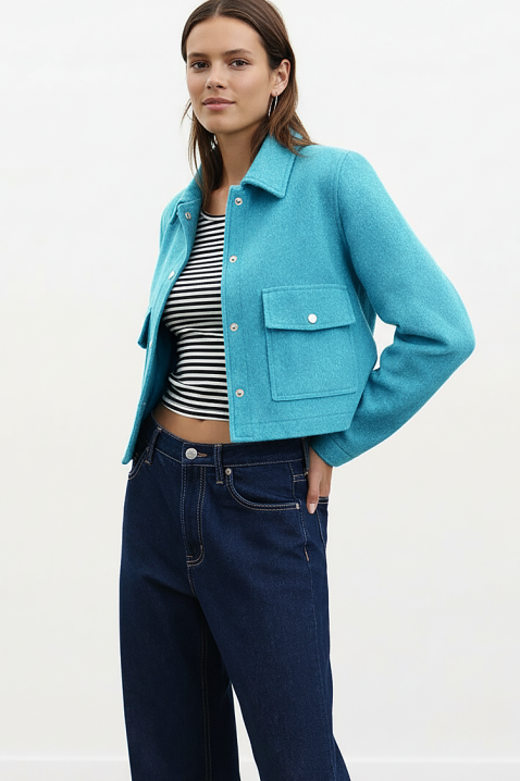 Яке ZRAVELDA TURQUA, Цвят: тюркоаз, IVET.BG - Твоят онлайн бутик.