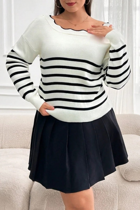 Пуловер ZERNELDA, Цвят: бял, IVET.BG - Твоят онлайн бутик.