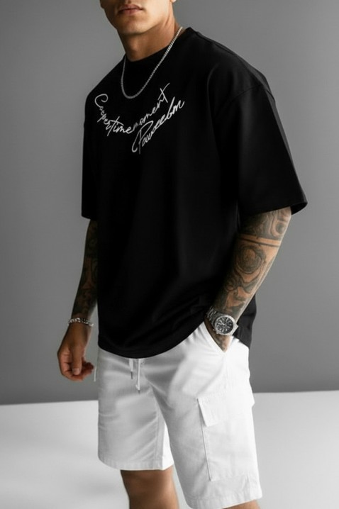 Мъжка тениска MIHROLO BLACK, Цвят: черен, IVET.BG - Твоят онлайн бутик.