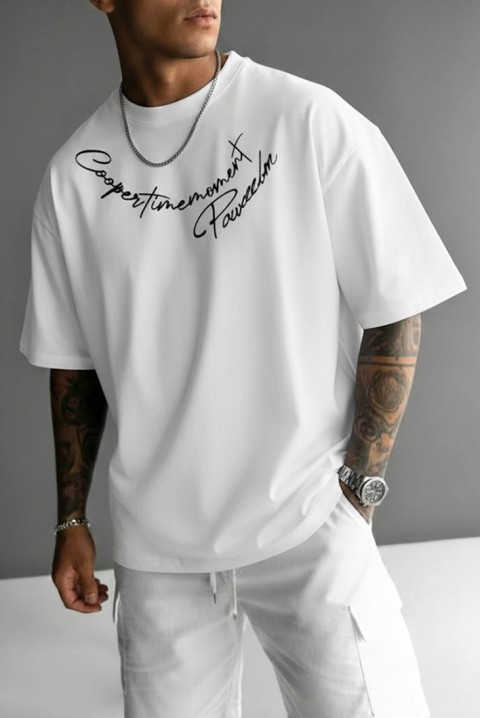 Мъжка тениска MIHROLO WHITE, Цвят: бял, IVET.BG - Твоят онлайн бутик.