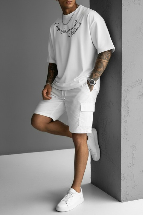 Мъжка тениска MIHROLO WHITE, Цвят: бял, IVET.BG - Твоят онлайн бутик.