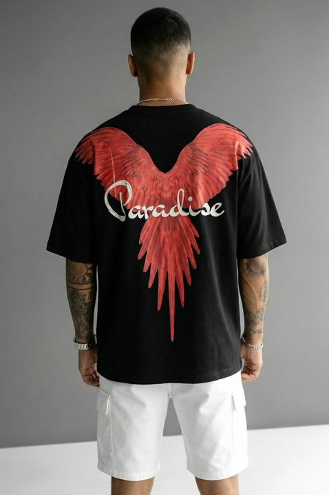 Мъжка тениска PRIZO BLACK, Цвят: черен, IVET.BG - Твоят онлайн бутик.