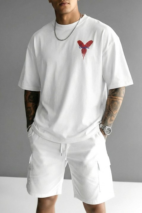 Мъжка тениска PRIZO WHITE, Цвят: бял, IVET.BG - Твоят онлайн бутик.