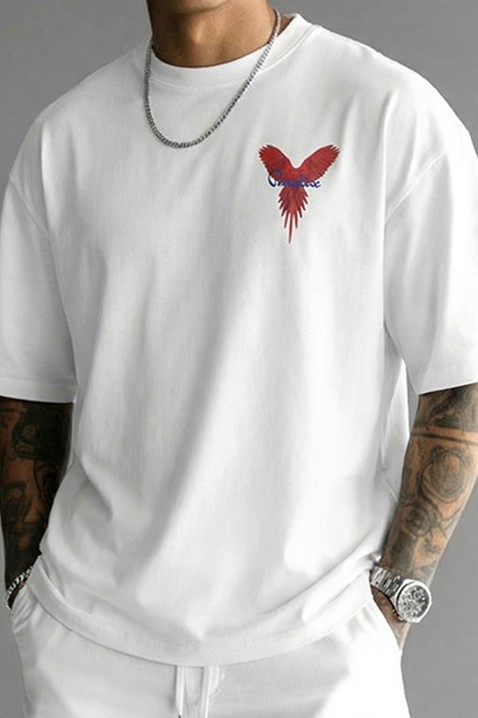 Мъжка тениска PRIZO WHITE, Цвят: бял, IVET.BG - Твоят онлайн бутик.