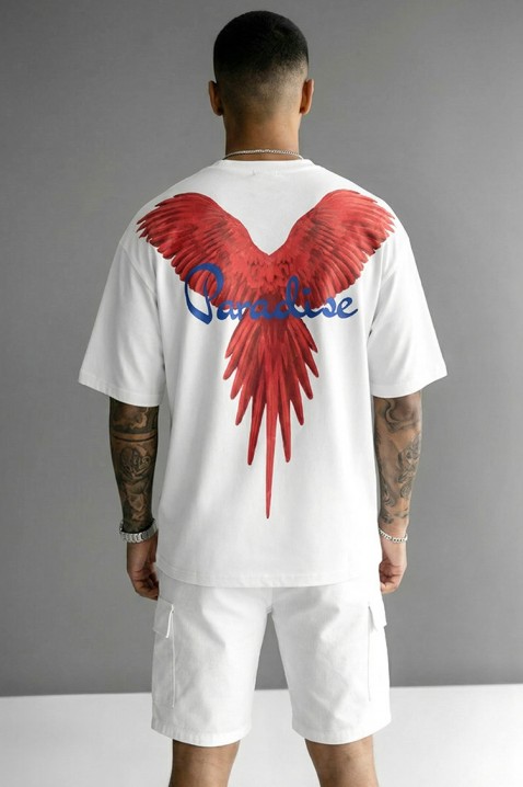 Мъжка тениска PRIZO WHITE, Цвят: бял, IVET.BG - Твоят онлайн бутик.