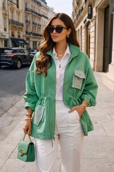 Яке VERANZA, Цвят: зелен, IVET.BG - Твоят онлайн бутик.