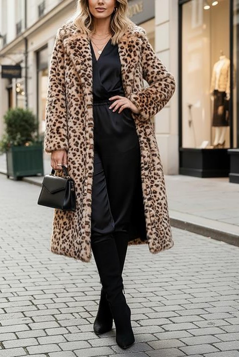 Палто GROXELRA, Цвят: леопард, IVET.BG - Твоят онлайн бутик.