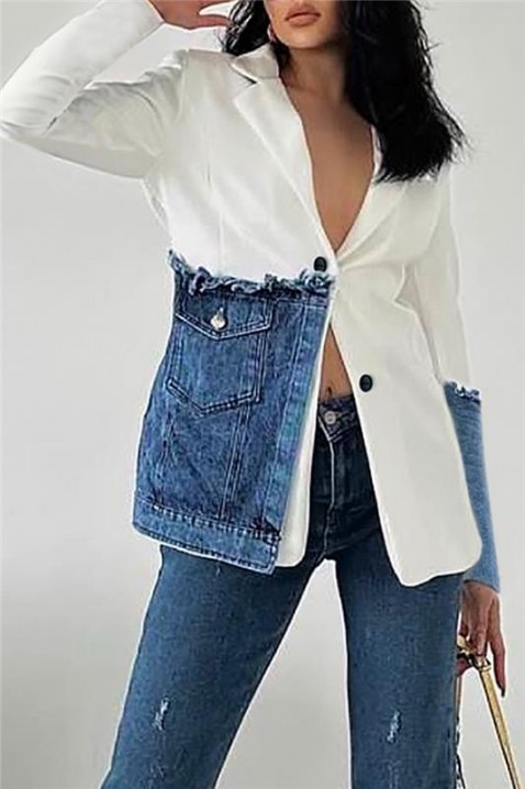 Сако DRENZINA, Цвят: бял, IVET.BG - Твоят онлайн бутик.