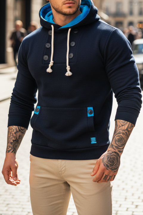 Мъжки суичър BOLTONO NAVY, Цвят: тъмносин, IVET.BG - Твоят онлайн бутик.