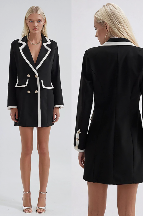 Рокля - блейзър IRKANZA, Цвят: черен, IVET.BG - Твоят онлайн бутик.