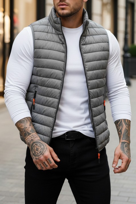 Мъжки елек FORMENO GREY, Цвят: сив, IVET.BG - Твоят онлайн бутик.