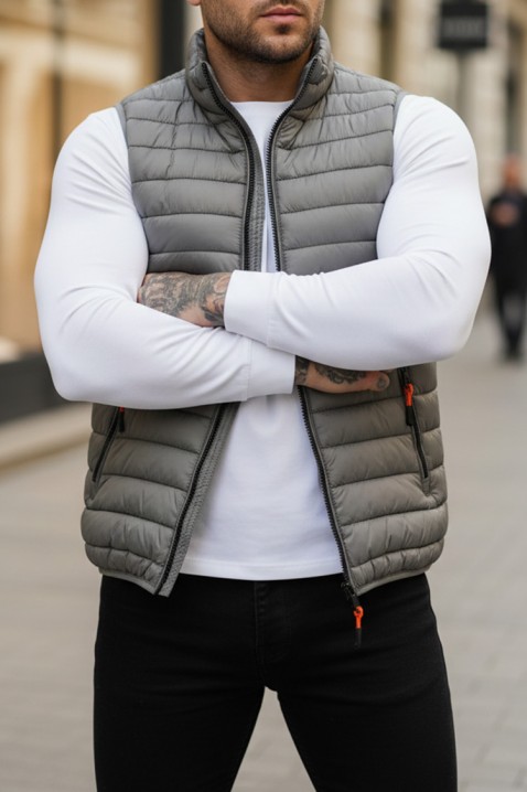 Мъжки елек FORMENO GREY, Цвят: сив, IVET.BG - Твоят онлайн бутик.