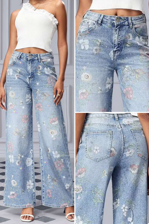 Дънки EDELVENZA, Цвят: светлосин, IVET.BG - Твоят онлайн бутик.