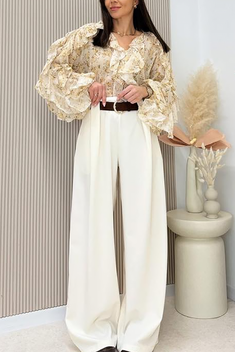 Панталон SLADORLA, Цвят: бял, IVET.BG - Твоят онлайн бутик.