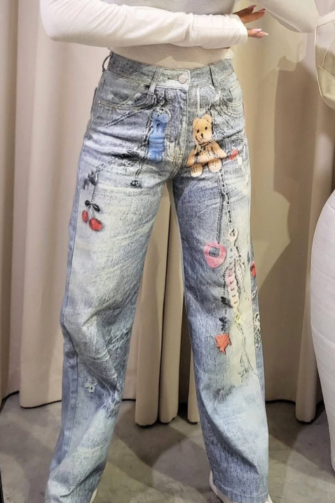 Дънки ATRAKCILA, Цвят: светлосин, IVET.BG - Твоят онлайн бутик.