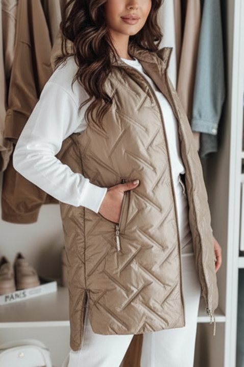 Елек ZABRINDA BEIGE, Цвят: беж, IVET.BG - Твоят онлайн бутик.