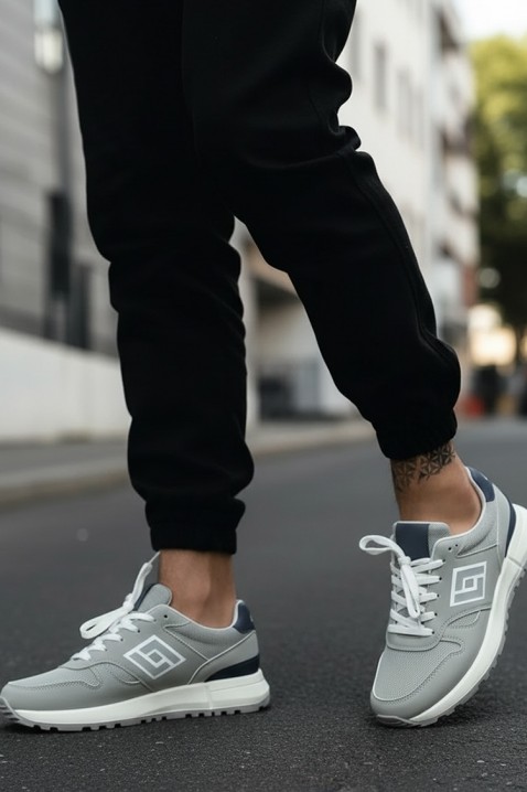 Мъжки маратонки TELFORO GREY, Цвят: сив, IVET.BG - Твоят онлайн бутик.