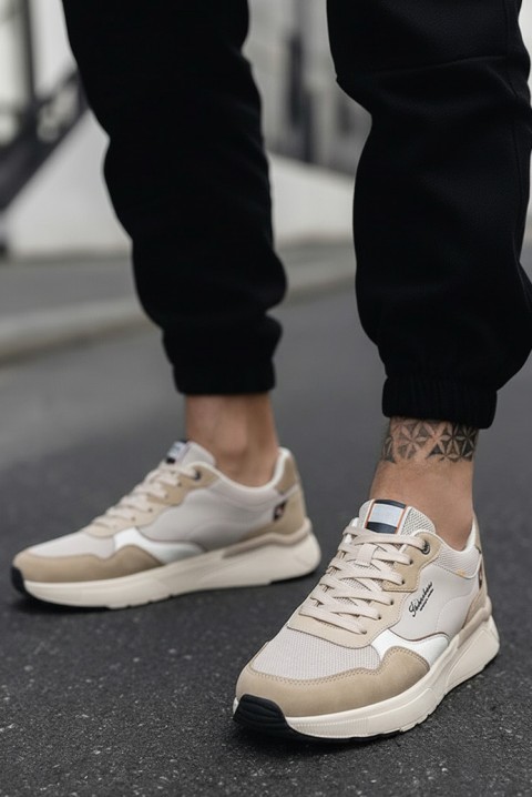 Мъжки маратонки HROMOZ BEIGE, Цвят: беж, IVET.BG - Твоят онлайн бутик.