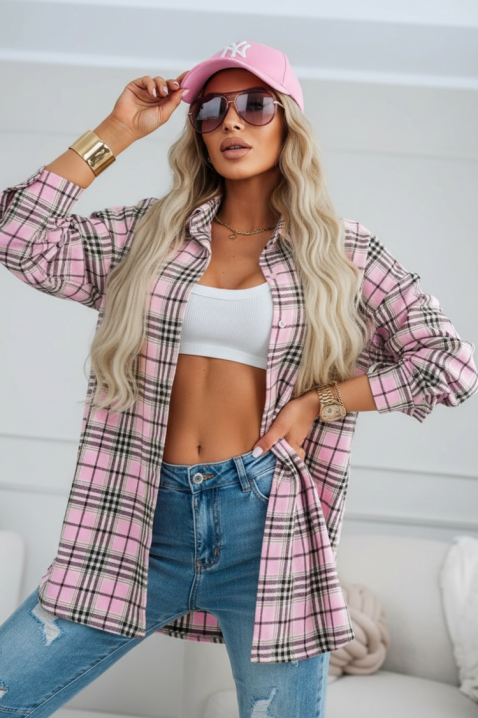 Дамска риза BLORENZA PUDRA, Цвят: пудра, IVET.BG - Твоят онлайн бутик.