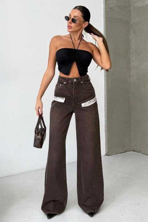 Дънки MARSENA, Цвят: кафяв, IVET.BG - Твоят онлайн бутик.