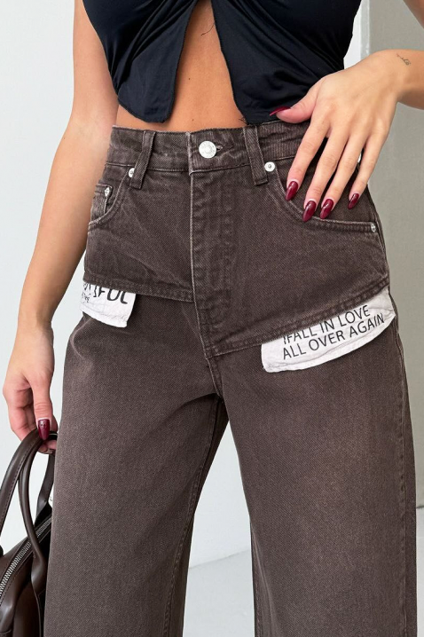 Дънки MARSENA, Цвят: кафяв, IVET.BG - Твоят онлайн бутик.