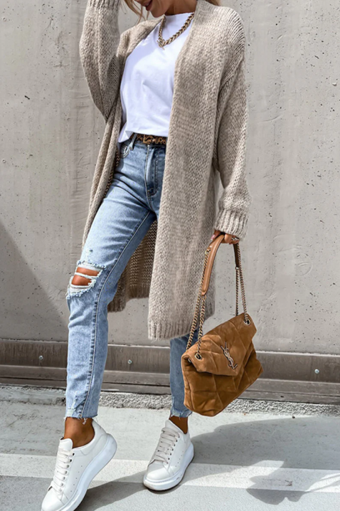 Жилетка ZREVILDA, Цвят: беж, IVET.BG - Твоят онлайн бутик.