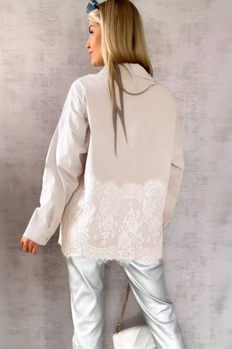 Дамска риза GLEDROLZA ECRU, Цвят: екрю, IVET.BG - Твоят онлайн бутик.