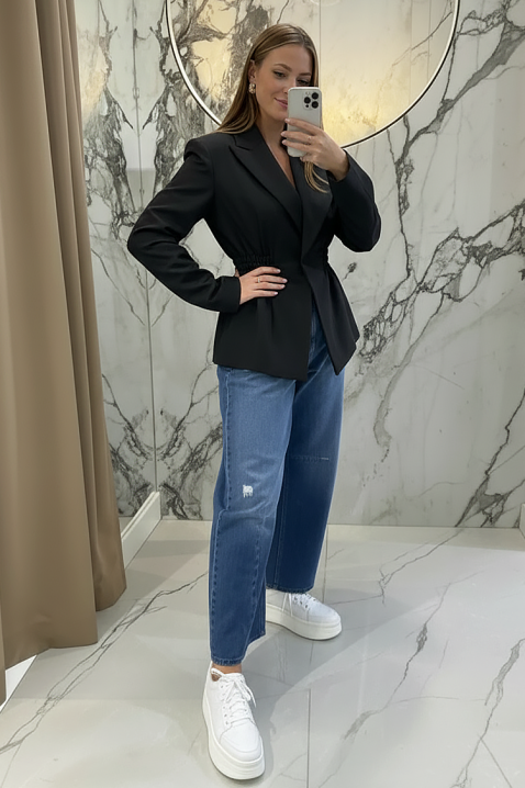 Сако VITALZA BLACK, Цвят: черен, IVET.BG - Твоят онлайн бутик.