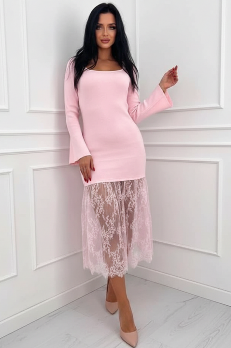 Рокля ARDONZA PUDRA, Цвят: пудра, IVET.BG - Твоят онлайн бутик.