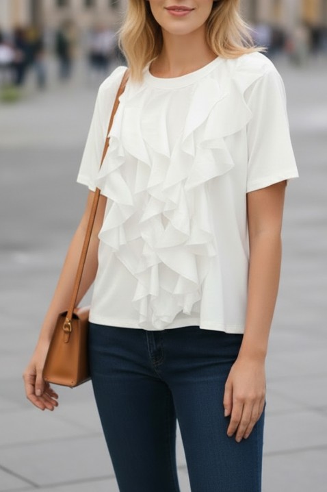 Тениска GERMIOHA WHITE, Цвят: бял, IVET.BG - Твоят онлайн бутик.