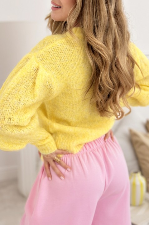 Пуловер SNILMEFA YELLOW, Цвят: жълт, IVET.BG - Твоят онлайн бутик.