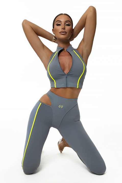 Спортен комплект FLORZINA, Цвят: сив, IVET.BG - Твоят онлайн бутик.