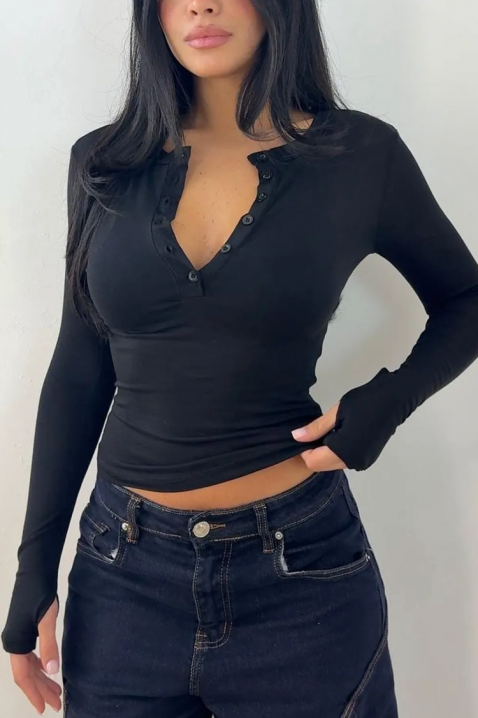 Дамска блуза ARIZONDA BLACK, Цвят: черен, IVET.BG - Твоят онлайн бутик.