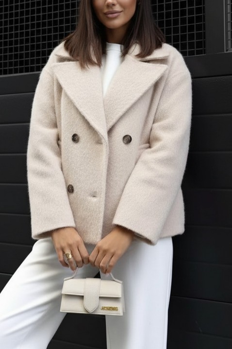 Палто POLOBENZA ECRU, Цвят: екрю, IVET.BG - Твоят онлайн бутик.