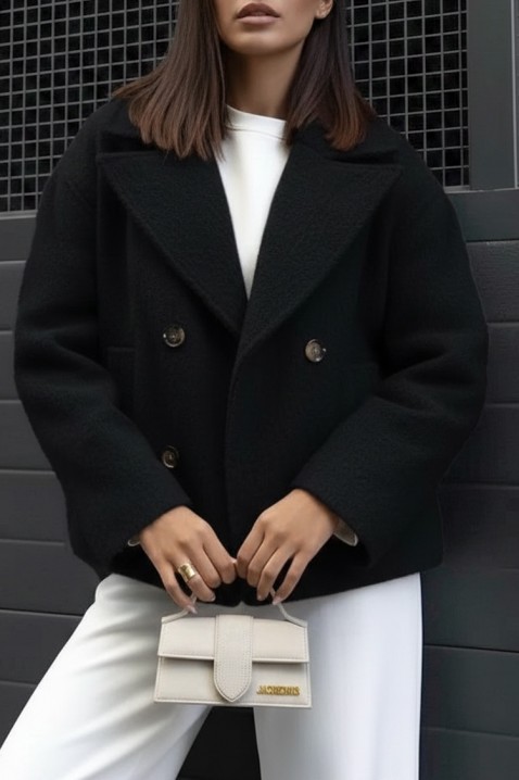 Палто POLOBENZA BLACK, Цвят: черен, IVET.BG - Твоят онлайн бутик.