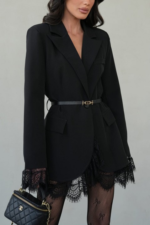 Сако ZRELONDA, Цвят: черен, IVET.BG - Твоят онлайн бутик.